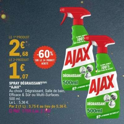 SPRAY DÉGRAISSANT "AJAX"