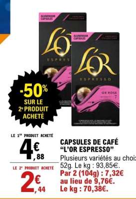 Capsules de café L'OR Espresso