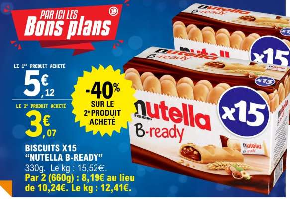 Biscuits x15 Nutella B-Ready