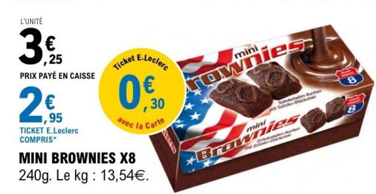 MINI BROWNIES X8