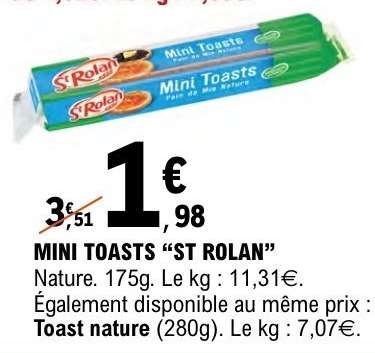 MINI TOASTS “ST ROLAN”