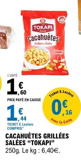 CACAHUÈTES GRILLÉES SALÉES “TOKAPI”