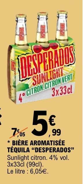 BIÈRE AROMATISÉE TÉQUILA “DESPERADOS”