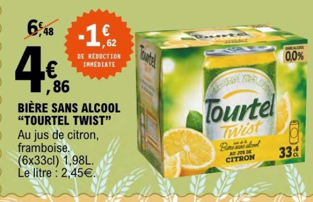 BIERE SANS ALCOOL "TOURTEL TWIST"