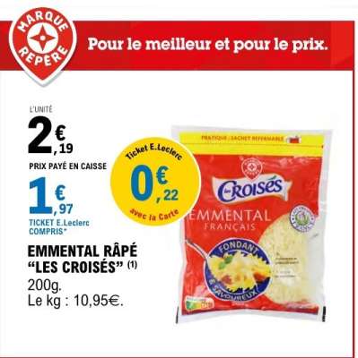 EMMENTAL RÂPÉ “LES CROISÉS”