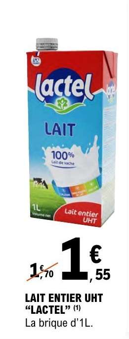 LAIT ENTIER UHT “LACTEL”