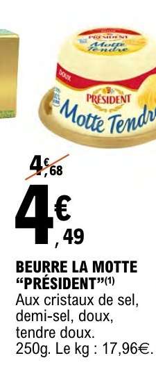 BEURRE LA MOTTE “PRÉSIDENT”