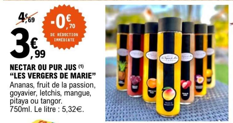 NECTAR OU PUR JUS “LES VERGERS DE MARIE”