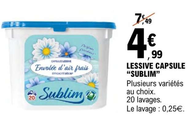 LESSIVE CAPSULE "SUBLIM"