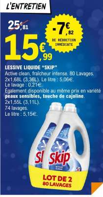 LESSIVE LIQUIDE "SKIP"