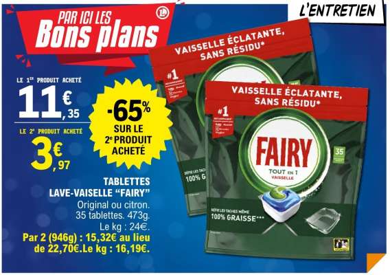 Tablettes Lave-Vaisselle Fairy