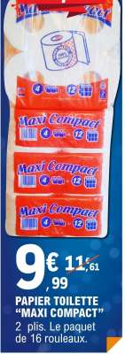 PAPIER TOILETTE "MAXI COMPACT"