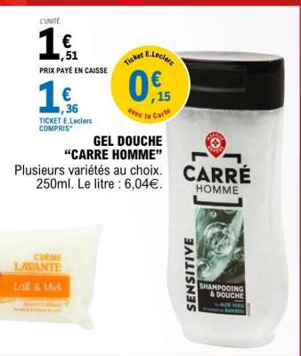 GEL DOUCHE "CARRE HOMME"