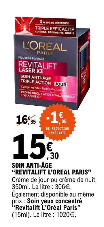 SOIN ANTI-ÂGE "REVITALIFT L’OREAL PARIS"
