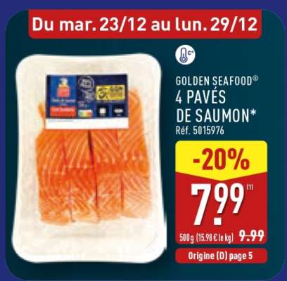 GOLDEN SEAFOOD 4 PAVÉS DE SAUMON