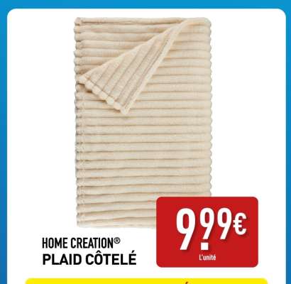 HOME CREATION® PLAID CÔTELÉ