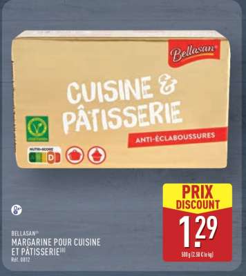 Bellasan Margarine pour Cuisine et Pâtisserie