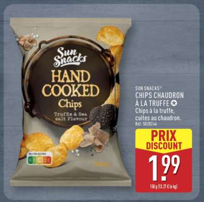 SUN SNACKS® CHIPS CHAUDRON À LA TRUFFE