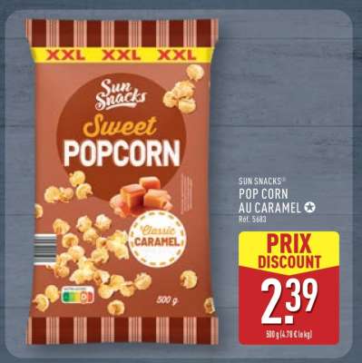 SUN SNACKS® POP CORN AU CARAMEL