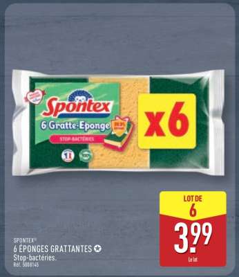 SPONTEX® 6 ÉPONGES GRATTANTES