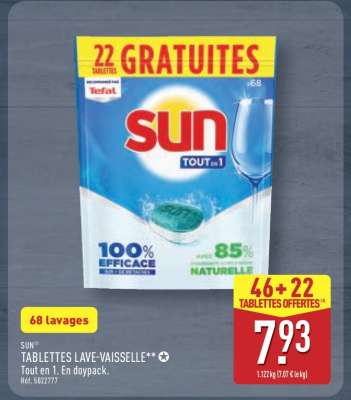 SUN Tablettes lave-vaisselle