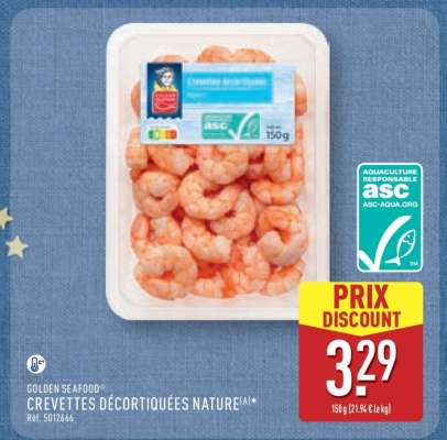 GOLDEN SEAFOOD CREVETTES DÉCORTIQUÉES NATURE(A)*