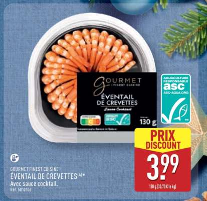 GOURMET FINEST CUISINE ÉVENTAIL DE CREVETTES