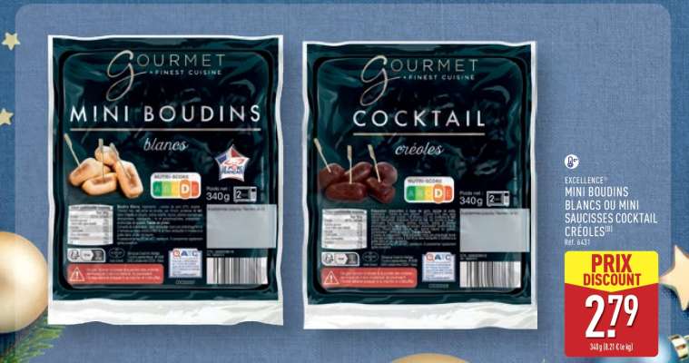 Excellence Mini Boudins Blancs ou Mini Saucisses Cocktail Créoles