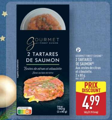 GOURMET FINEST CUISINE 2 TARTARES DE SAUMON