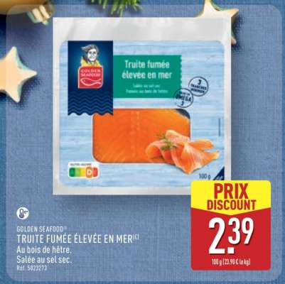 GOLDEN SEAFOOD® TRUITE FUMÉE ÉLEVÉE EN MER