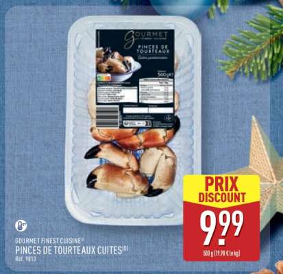 GOURMET FINEST CUISINE PINCES DE TOURTEAUX CUITES