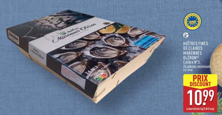 HUITRES FINES DE CLAIRES MARENNES OLÉRON