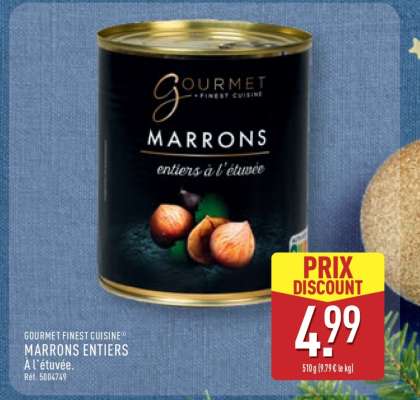 GOURMET FINEST CUISINE MARRONS ENTIERS A l'étuvée