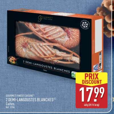 2 Demi-Langoustes Blanches