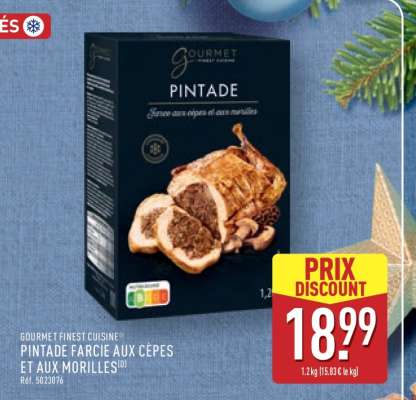 PINTADE FARCIE AUX CÈPES ET AUX MORILLES