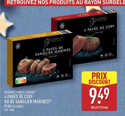 4 PAVÉS DE CERF OU DE SANGLIER MARINÉS