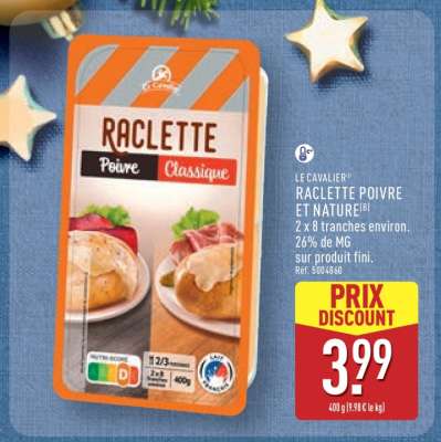 RACLETTE POIVRE ET NATURE