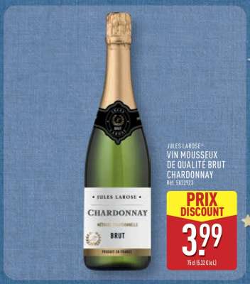 Jules Larose Vin Mousseux de Qualité Brut Chardonnay