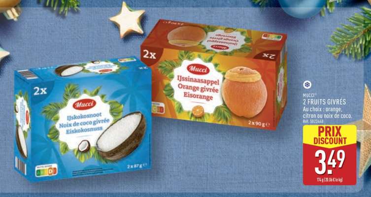 MUCCI 2 FRUITS GIVRÉS