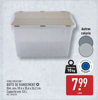 HOME CREATION® BOÎTE DE RANGEMENT