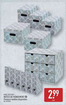 Boîtes de rangement