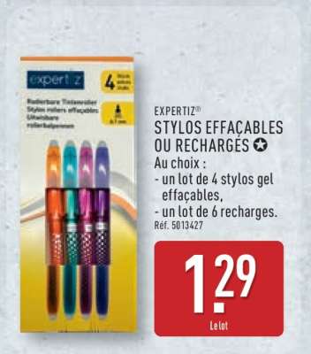 EXPERTIZ Stylos Effaçables ou Recharges