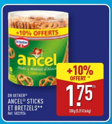 DR OETKER® ANCEL® STICKS ET BRETZELS**