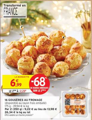 16 gougères au fromage