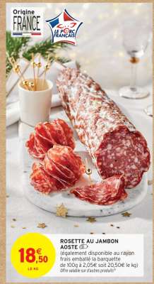 Rosette au Jambon Aoste