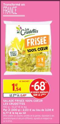 SALADE FRISÉE 100% COEUR