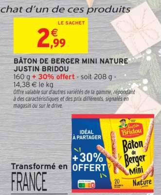 BÂTON DE BERGER MINI NATURE JUSTIN BRIDOU