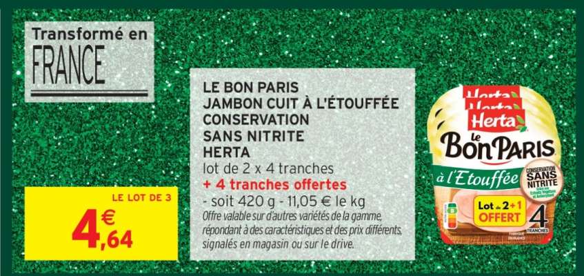 LE BON PARIS JAMBON CUIT À L'ÉTOUFFÉE