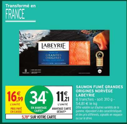 SAUMON FUMÉ GRANDES ORIGINES NORVÈGE LABEYRIE