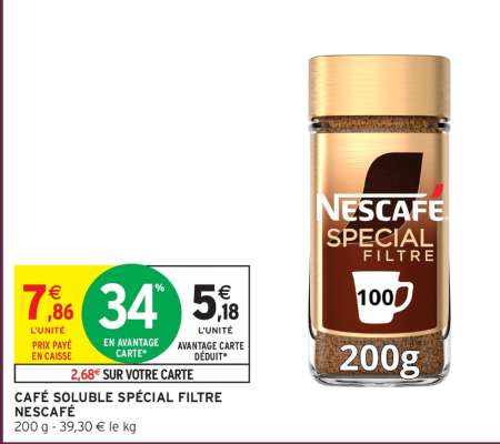 Café Soluble Spécial Filtre Nescafé